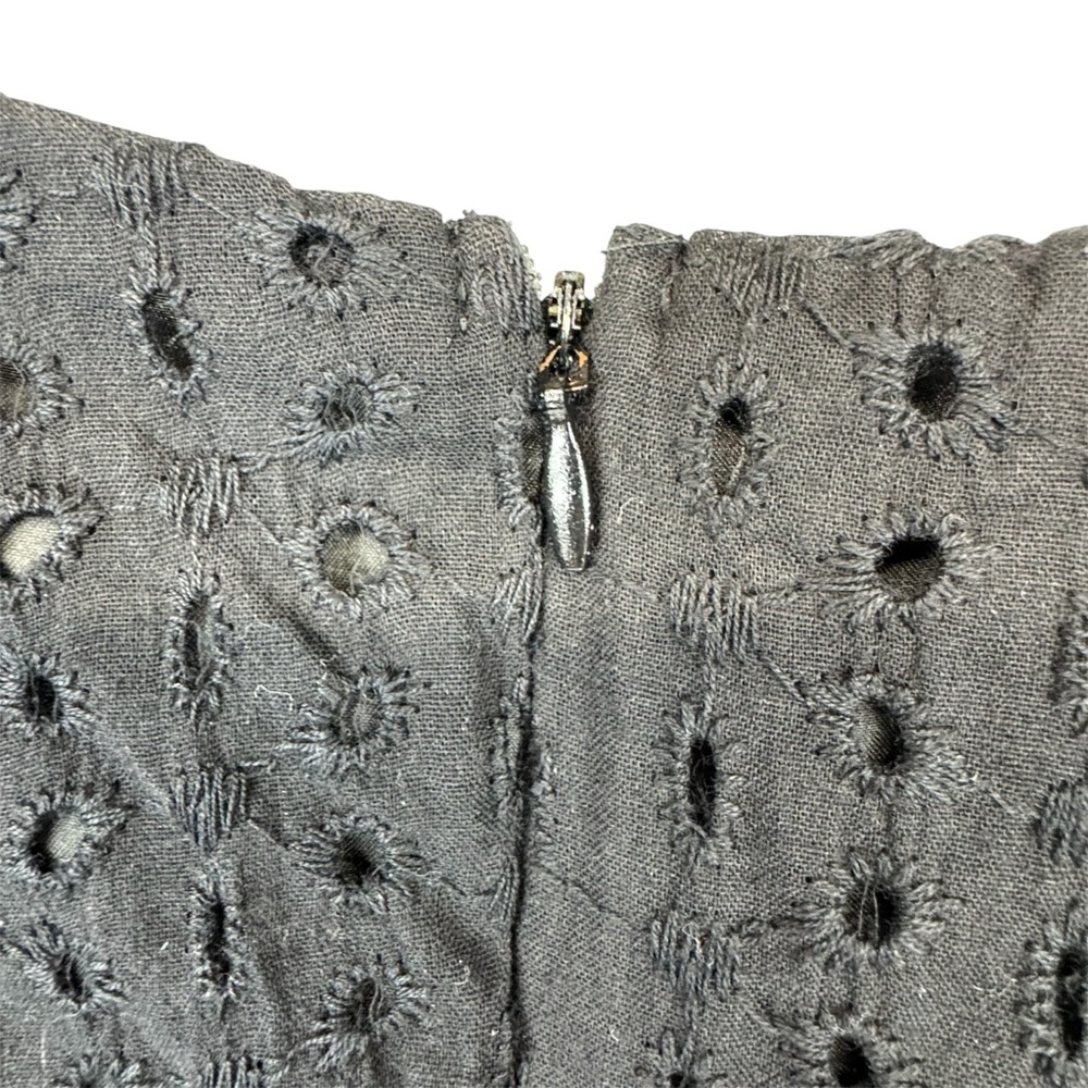 New black eyelet v-neck dress romper with shorts underneath size Small - Picture 12 of 16